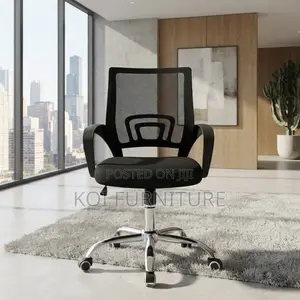 Office Chairs; Black Clerical Mid Backrest Home Office Study Chairs