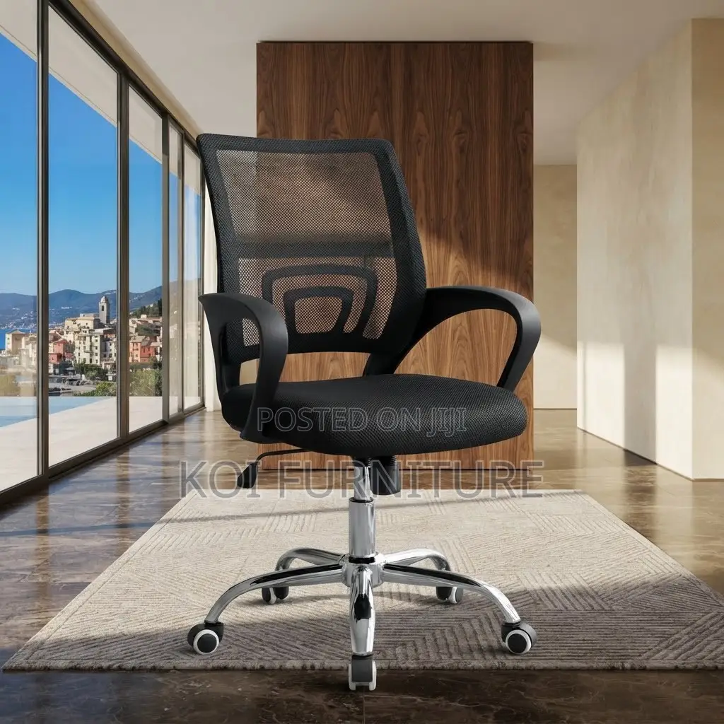 Office Chairs; Black Clerical Mid Backrest Home Office Study Chairs