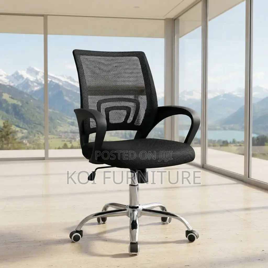Office Chairs; Black Clerical Mid Backrest Home Office Study Chairs