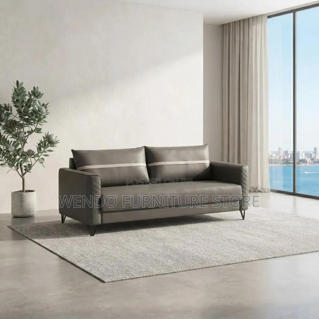 Office Sofa; Executive Gray Modern Staff Five Seaters Sofa Set