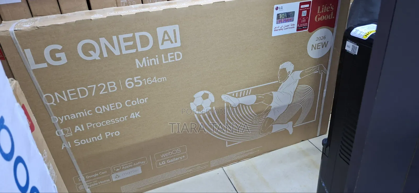 65 Inch LG Qned Ai Mini Led Qned72 Smart TV 2026