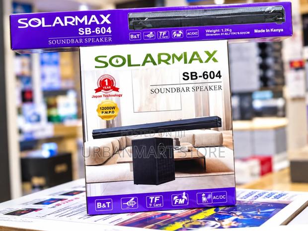 Brand New Solarmax SB-604 Soundbar Speaker System