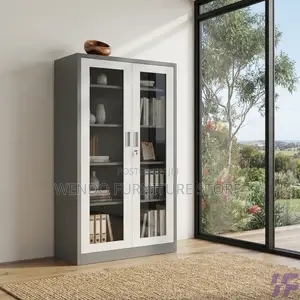 Office Cabinet; Executive Home Office Adjustable Cabinet With 2 Doors