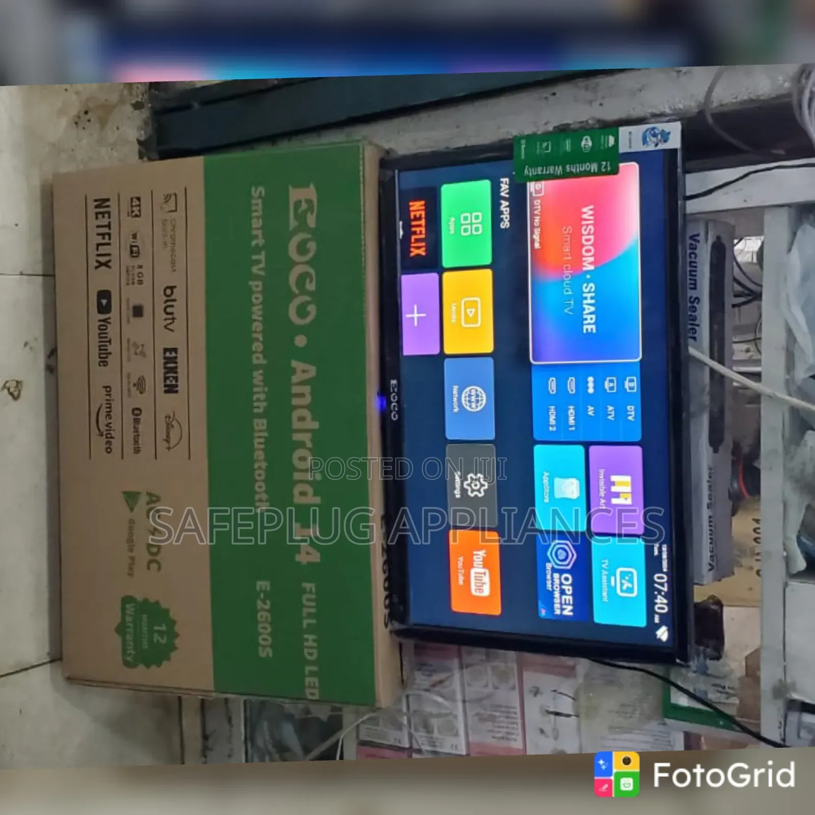 Ecco 26′′ AC/DC Smart Android Digital TV