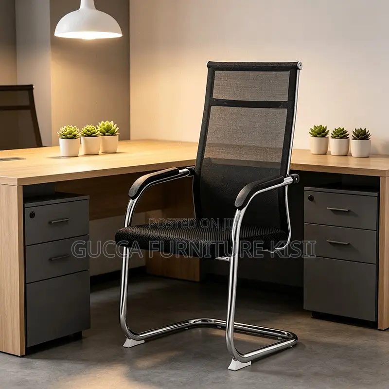 Office Chair; Mesh Back Cantilever Office Chair