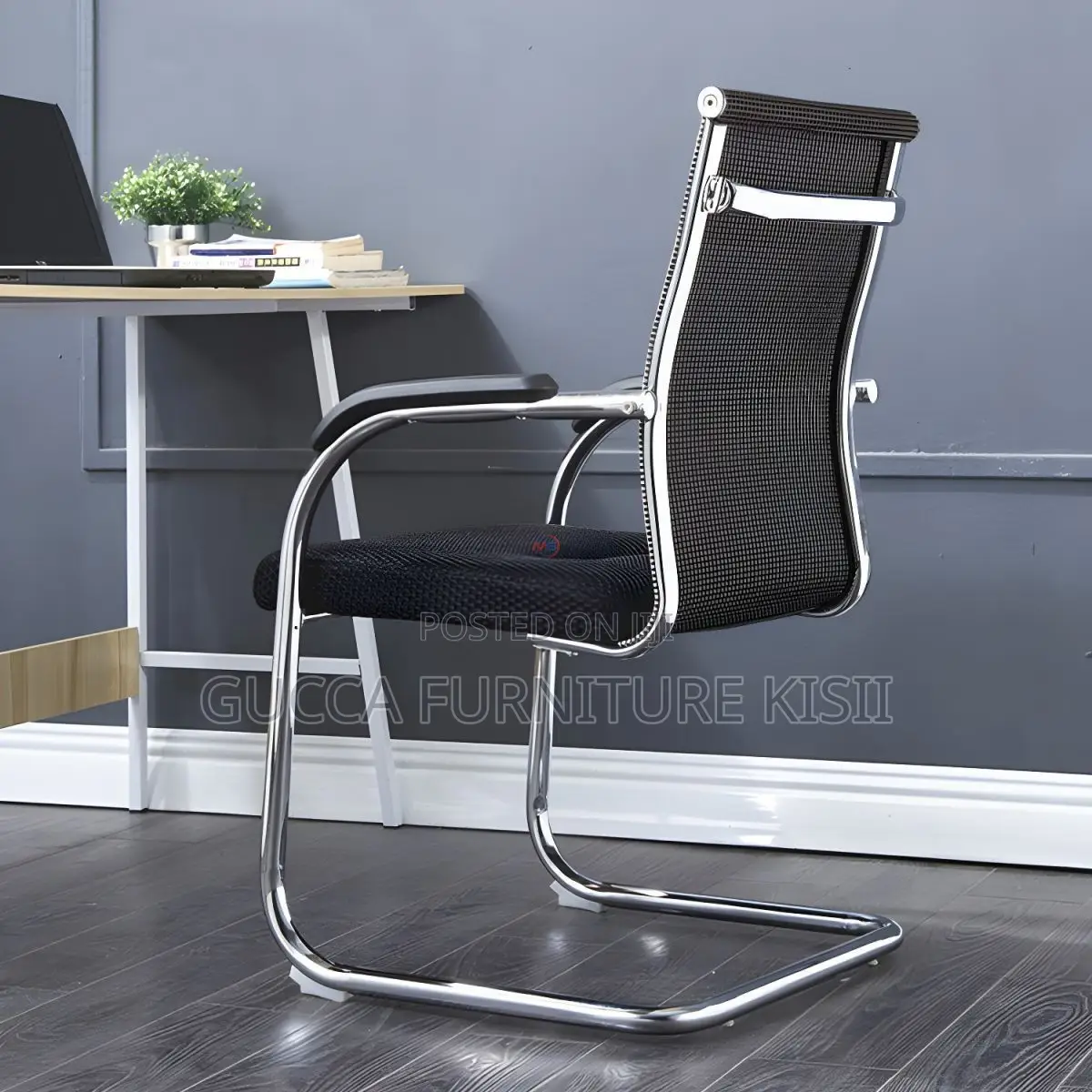Office Chair; Mesh Back Cantilever Office Chair