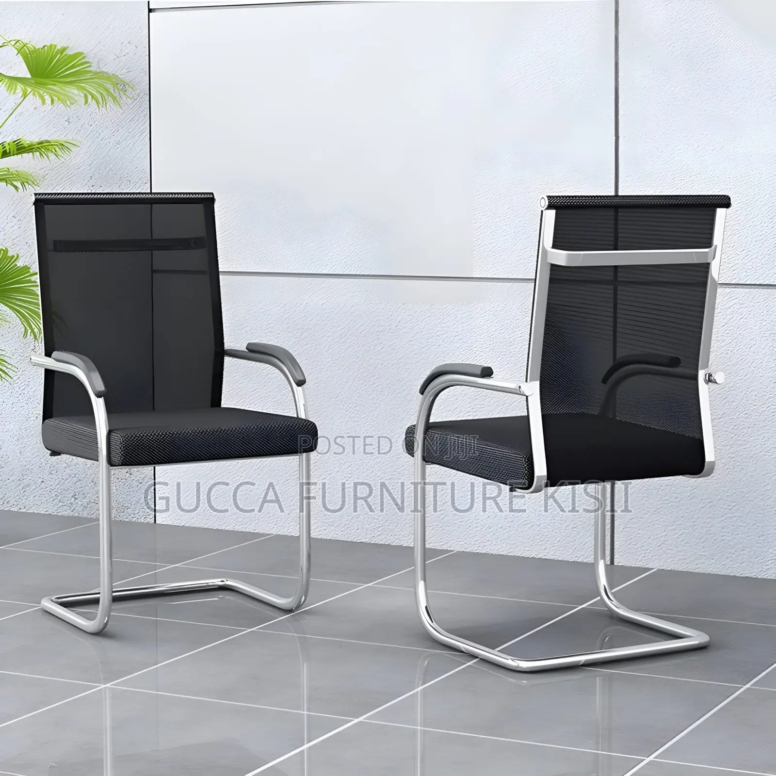 Office Chair; Mesh Back Cantilever Office Chair