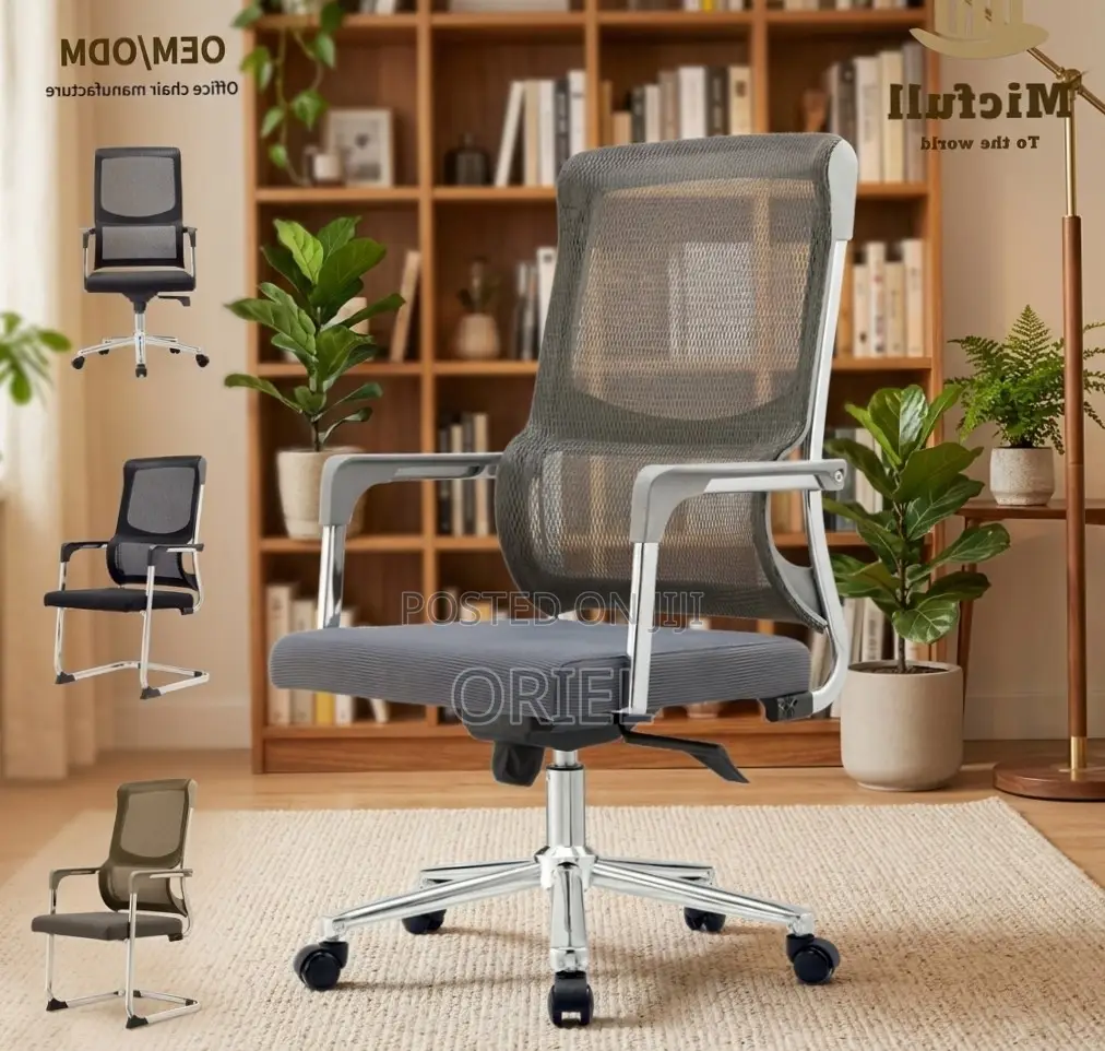 Office Chair : Modern Office Gray Mesh Chair