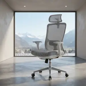 Office Chairs; Ergonomic Fabric Adjustable White Office Seat