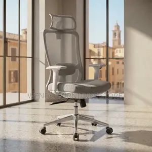 Office Chairs; Ergonomic Fabric Adjustable White Office Seat