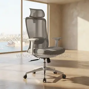 Office Chairs; Ergonomic Fabric Adjustable White Office Seat