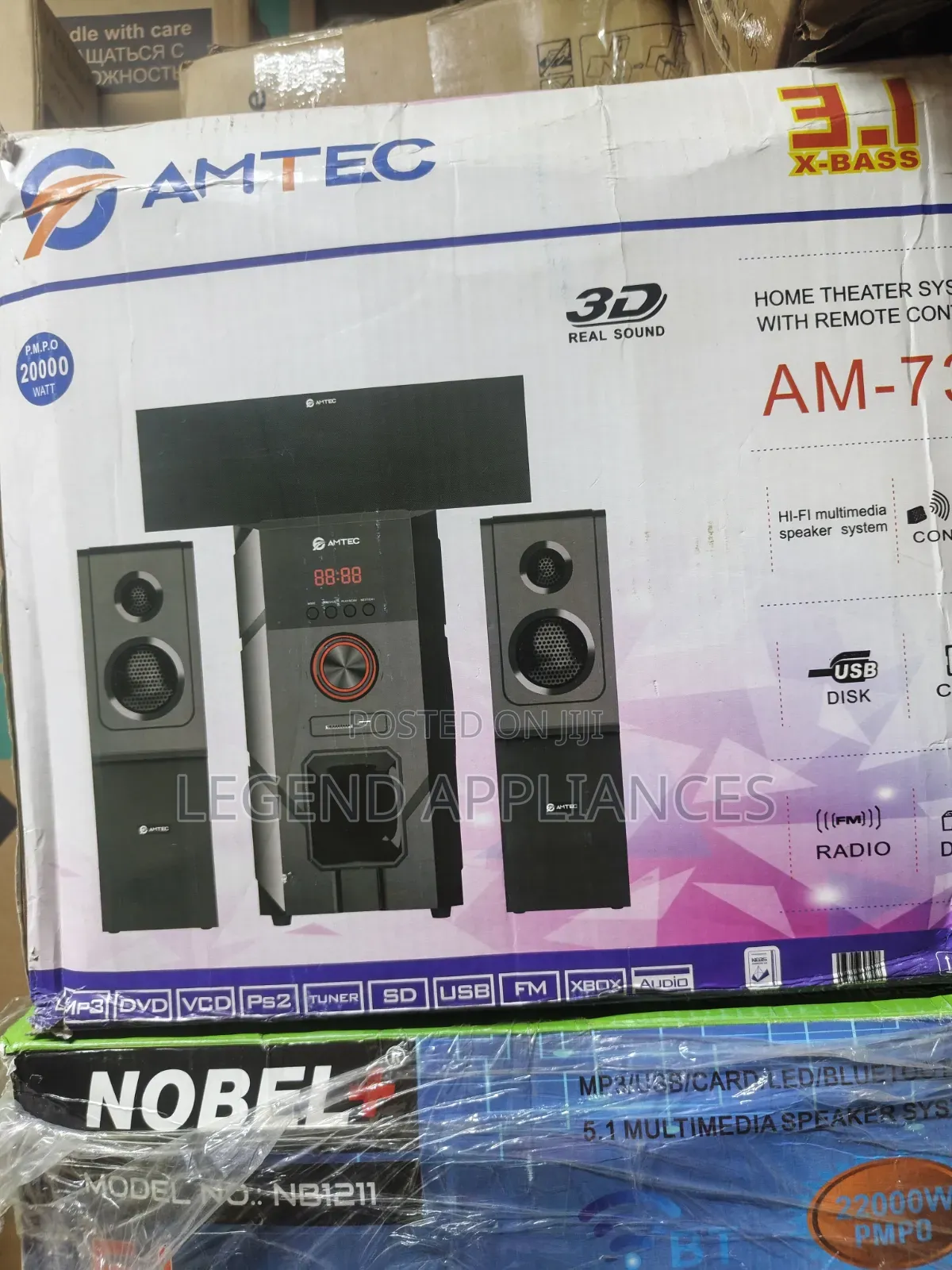 Amtec AM-731 3.1CH Sub Woofer Bluetooth System-Fm,USB,sd-20000w