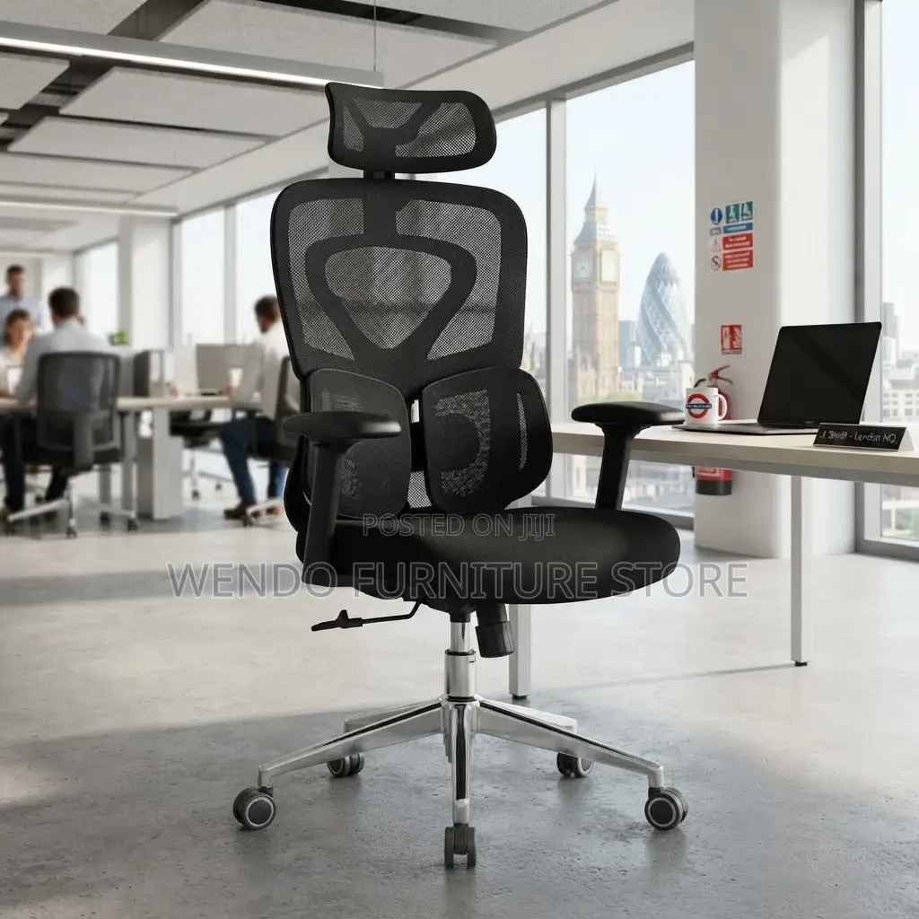 Office Chairs; Orthopedic Black Mesh Office Senate Seat