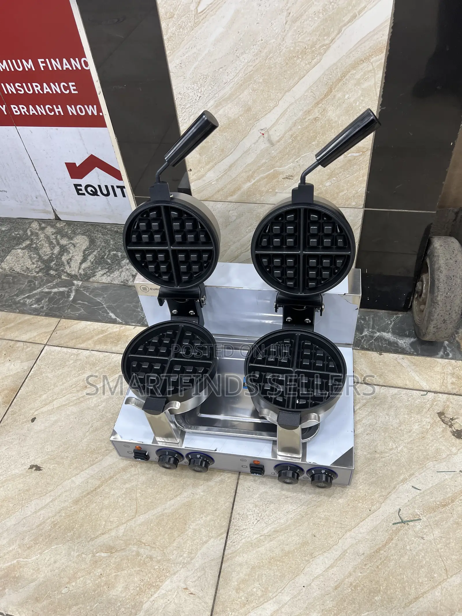 Euromax Commercial Double Rotating Waffle Maker