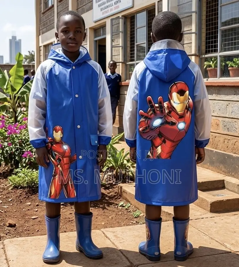 Iron Man Repulsor Jet Kids Rain Jacket –