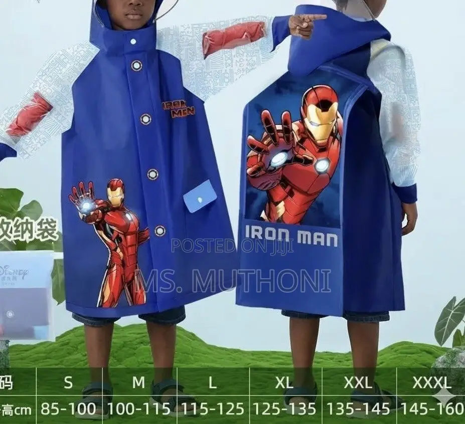 Iron Man Repulsor Jet Kids Rain Jacket –