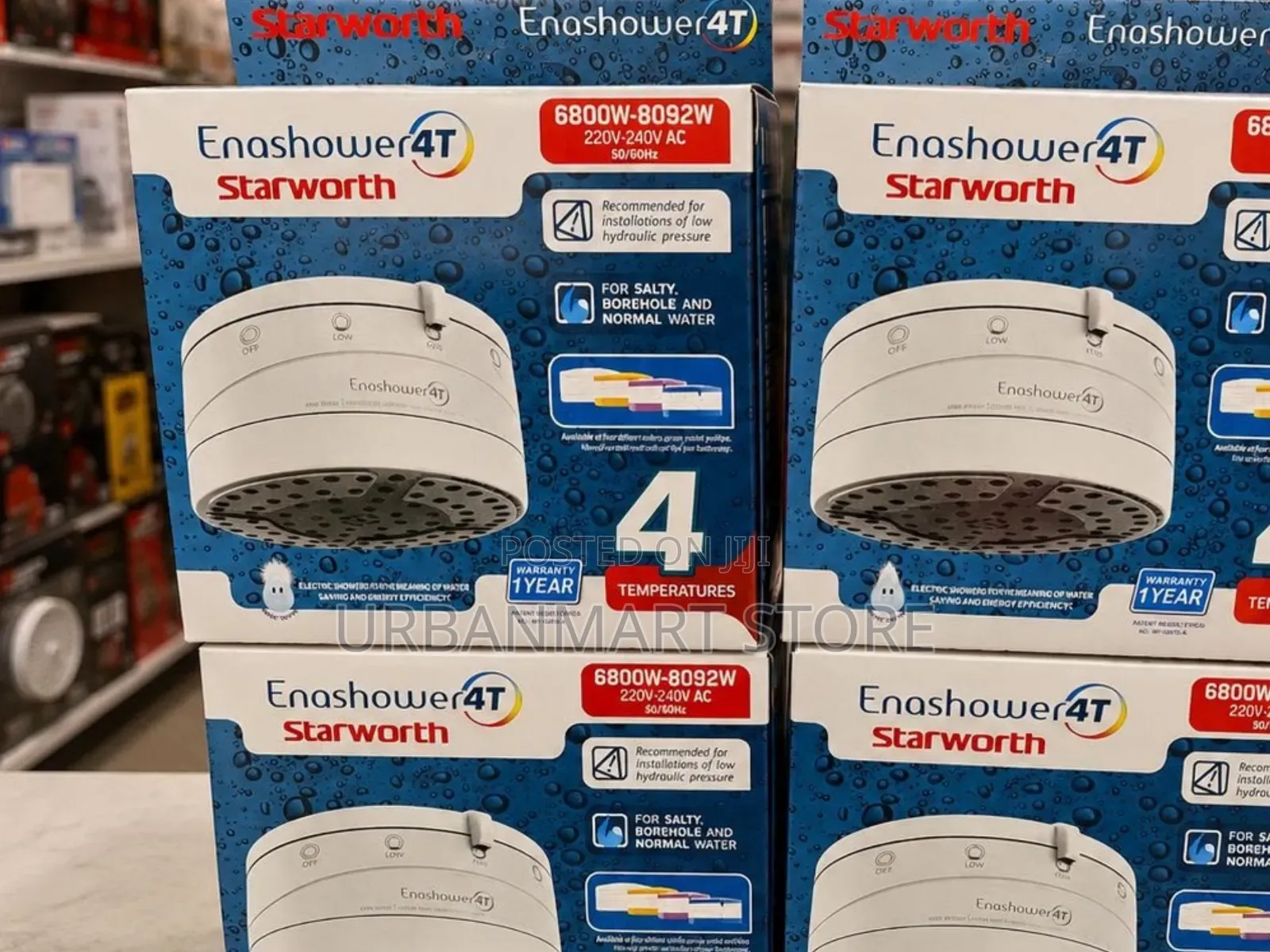 Enershower 4T Shower for Home Use, Bathroom