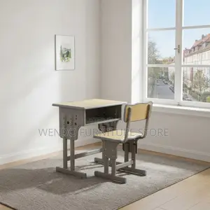 Home Desks; Kids Studies Desk Chair Set With Book Shelf