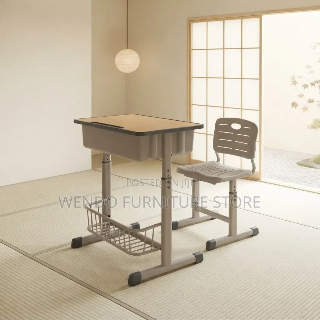 Home Desks; Kids Studies Desk Chair Set With Book Shelf