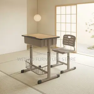 Home Desks; Kids Studies Desk Chair Set With Book Shelf