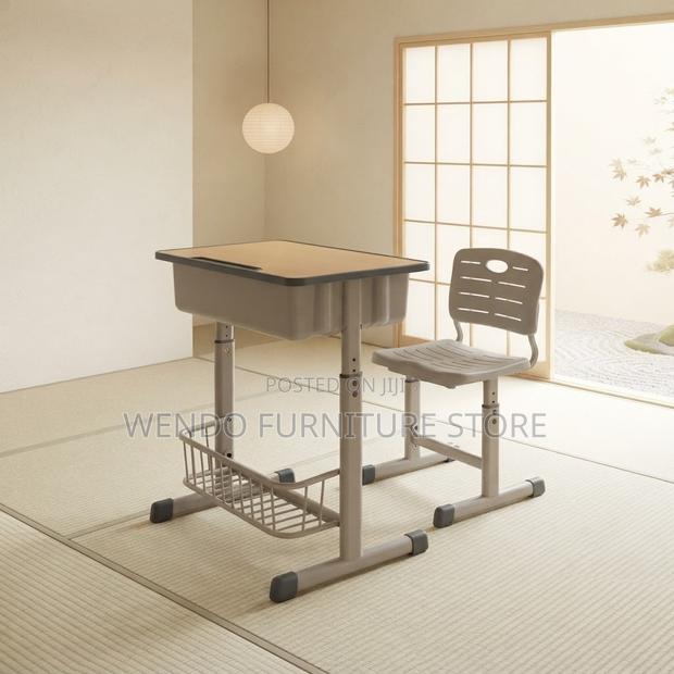 Home Desks; Kids Studies Desk Chair Set With Book Shelf - thumbnail 5