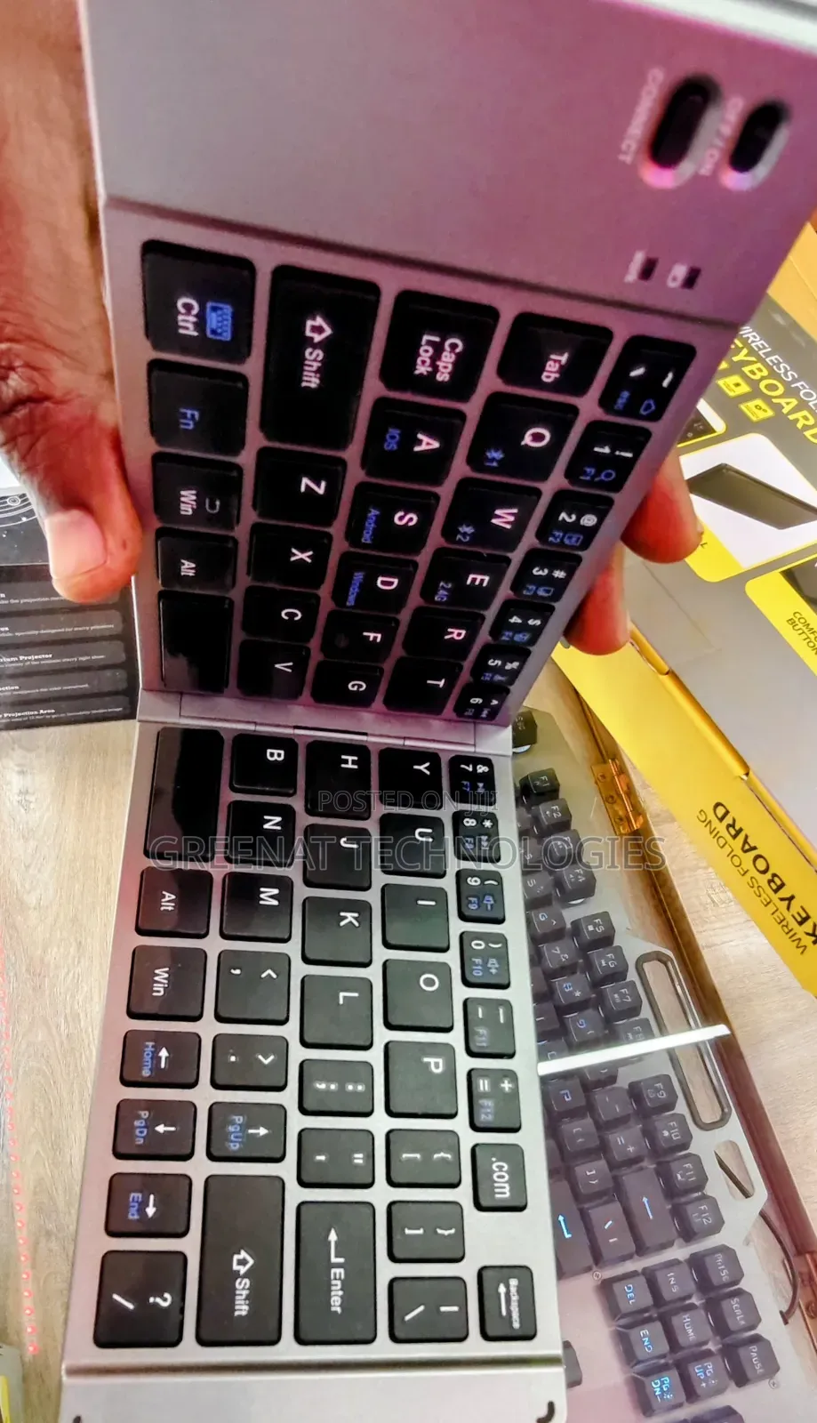 Wireless Folding Keyboard Bluetooth Mini Keyboard Phone Tablet Laptop