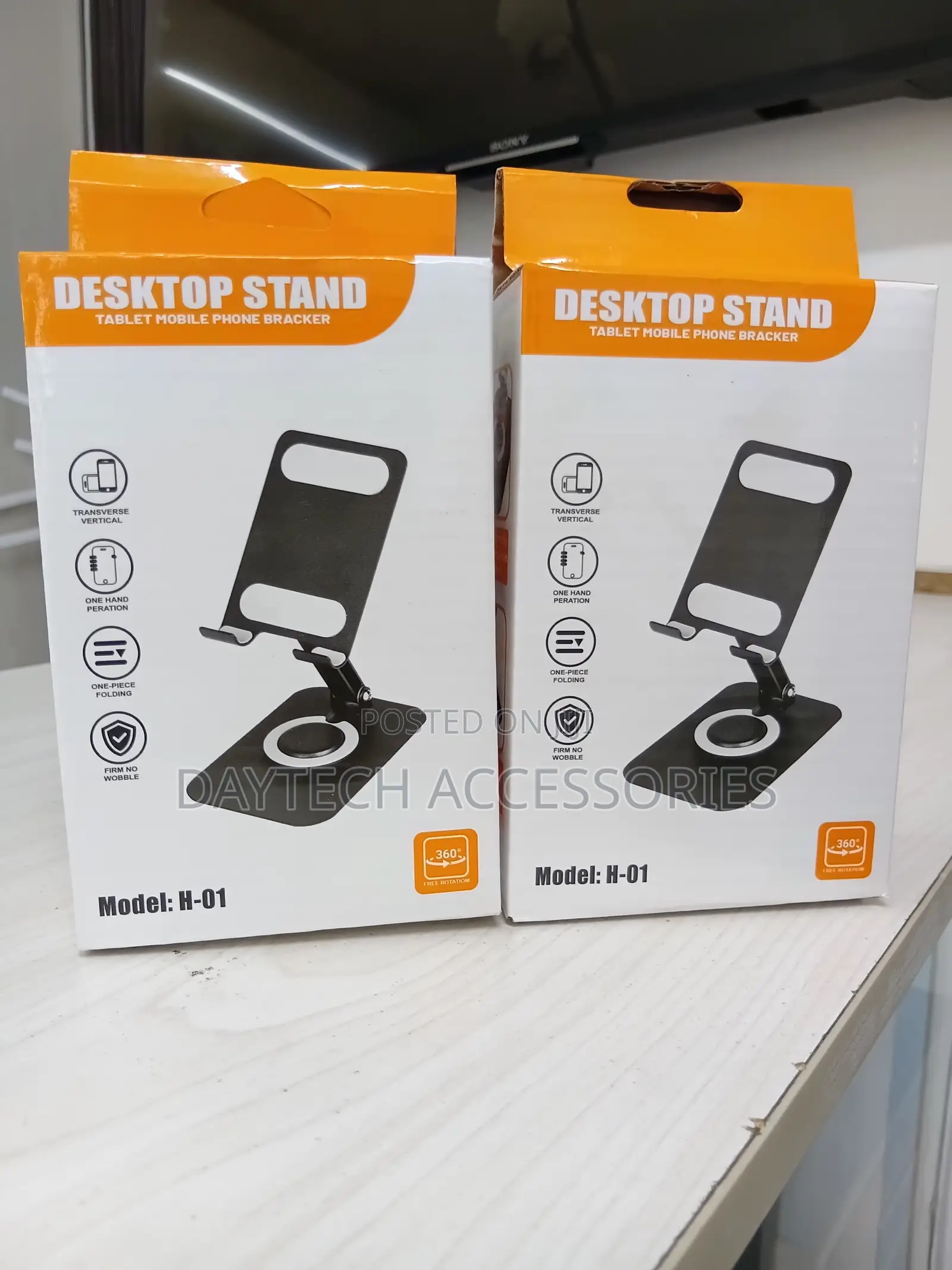 360° Rotating Foldable Desktop Phone and Tablet Stand