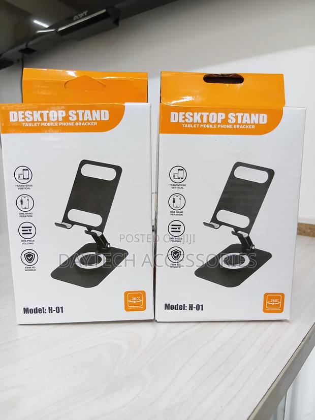 360° Rotating Foldable Desktop Phone and Tablet Stand - thumbnail 2