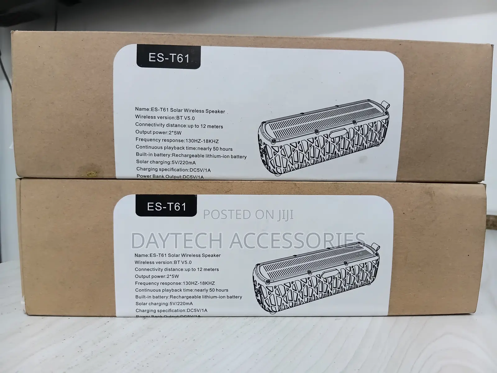 The ES-T61 Solar Wireless Speaker Portable Bluetooth 5.0.