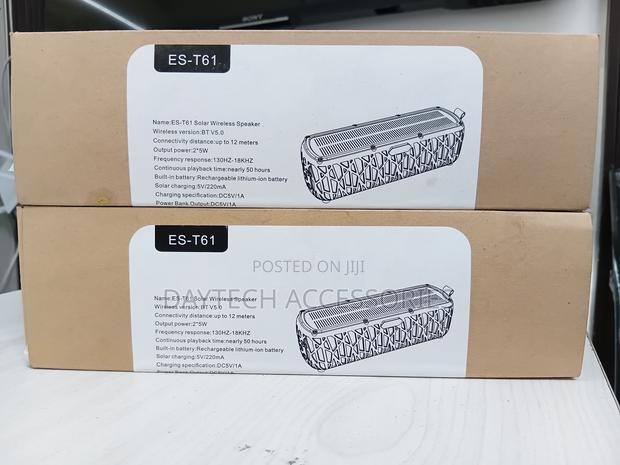 Solar Wireless Bluetooth Speaker - Black - thumbnail 2
