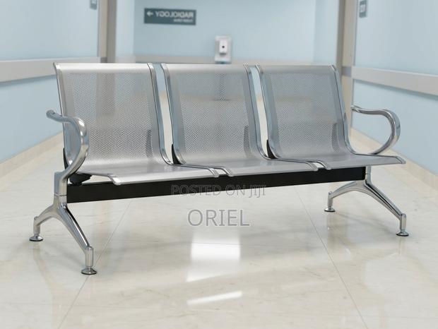 Office Bench : 3 Seat Metal Modern Steel Frame Bench - thumbnail 14