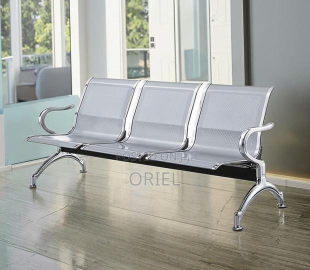 Office Bench : 3 Seat Metal Modern Steel Frame Bench - thumbnail 16