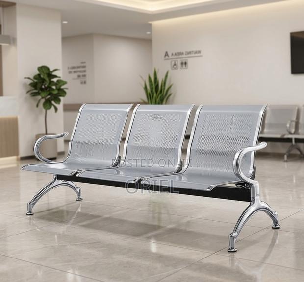 Office Bench : 3 Seat Metal Modern Steel Frame Bench - thumbnail 17