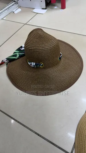 Lampshade Shape Beach Sun Hats With a Flower Bow at 600