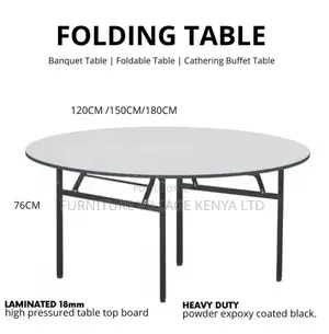 Meeting Table; Round Banquet Foldable Outdoor Meeting Table
