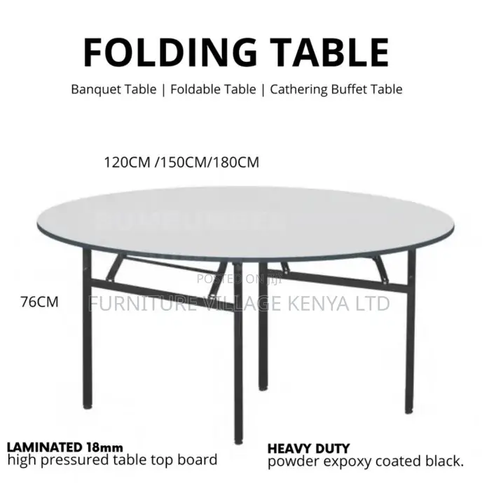 Meeting Table; Round Banquet Foldable Outdoor Meeting Table
