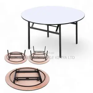 Meeting Table; Round Banquet Foldable Outdoor Meeting Table