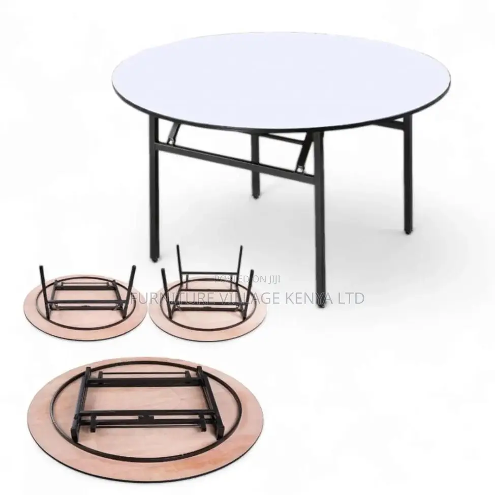 Meeting Table; Round Banquet Foldable Outdoor Meeting Table