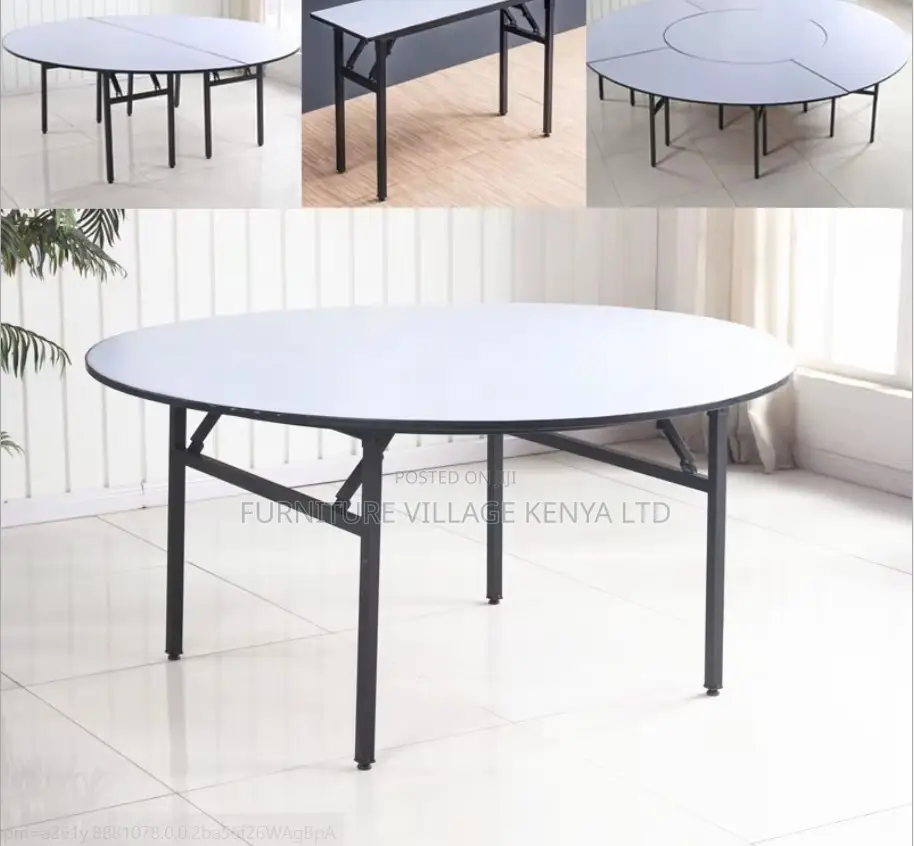 Meeting Table; Round Banquet Foldable Outdoor Meeting Table