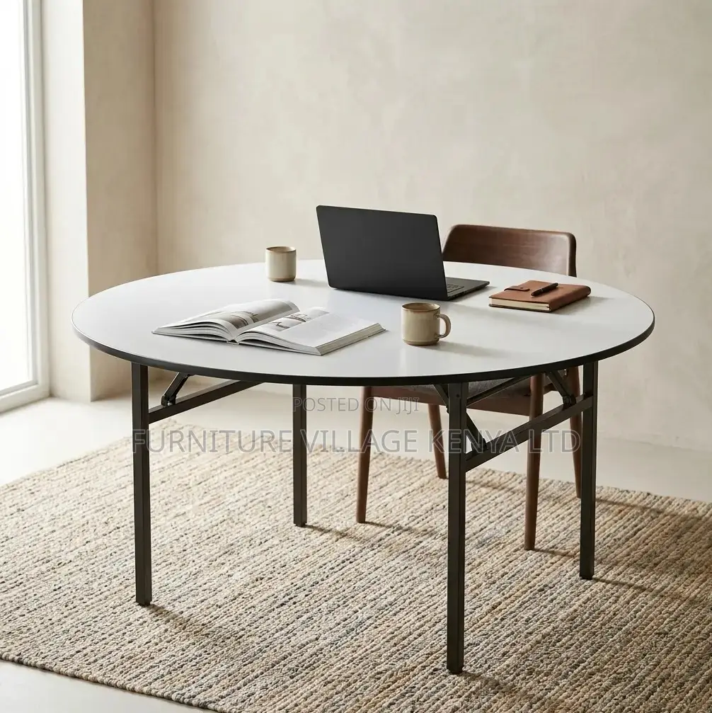 Meeting Table; Round Banquet Foldable Outdoor Meeting Table