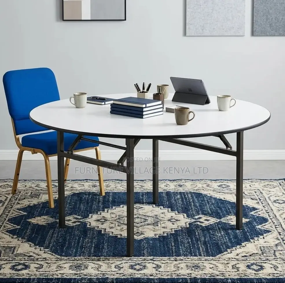 Meeting Table; Round Banquet Foldable Outdoor Meeting Table