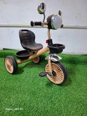 3-Wheel Kids Tricycle With Adjustable Seat, Front Basket. Bicycle
