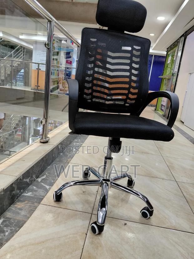 Modern Swivel Office Chair With Headrest - main view
