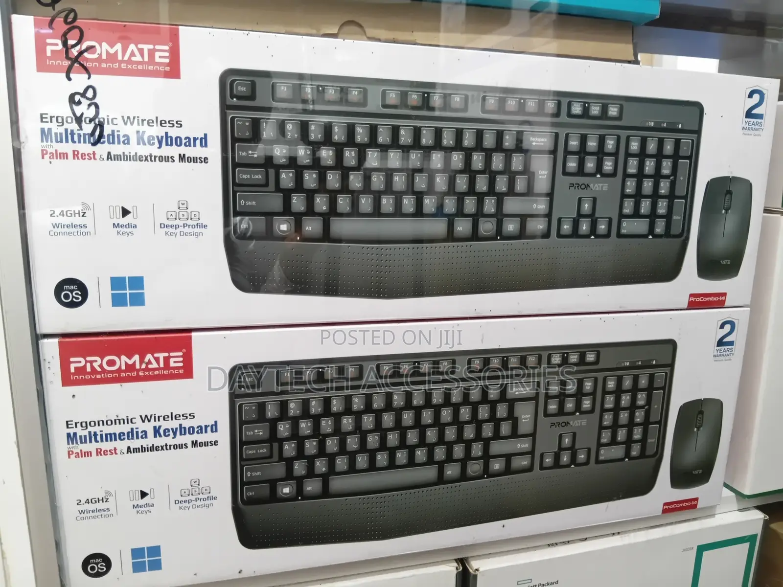 Promate ProCombo-14 Ergonomic Wireless Multimedia Keyboard Mouse Set