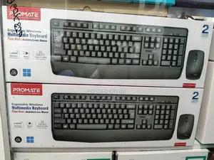 Promate ProCombo-14 Ergonomic Wireless Multimedia Keyboard Mouse Set