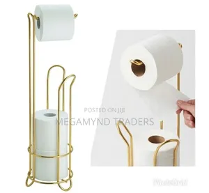 Gold Toilet Paper Holder Storage Stand