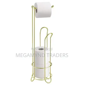 Gold Toilet Paper Holder Storage Stand