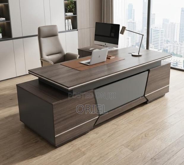 2.4m Modern L-Shaped Executive Desk : Executive Table - thumbnail 3
