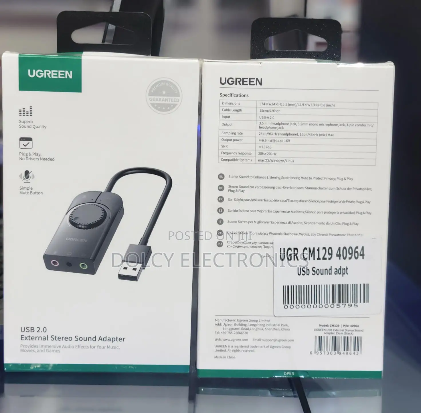 Ugreen Cm129 USB-a External Stereo Sound Adapter