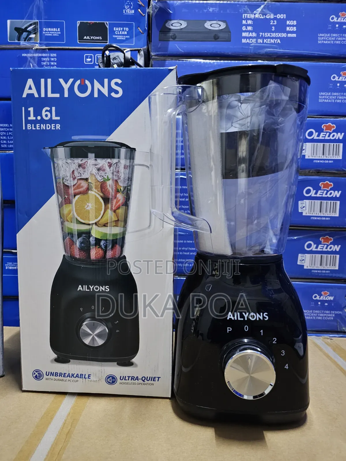 Ailyons 2 in 1 Blender With Grinder 1.6l